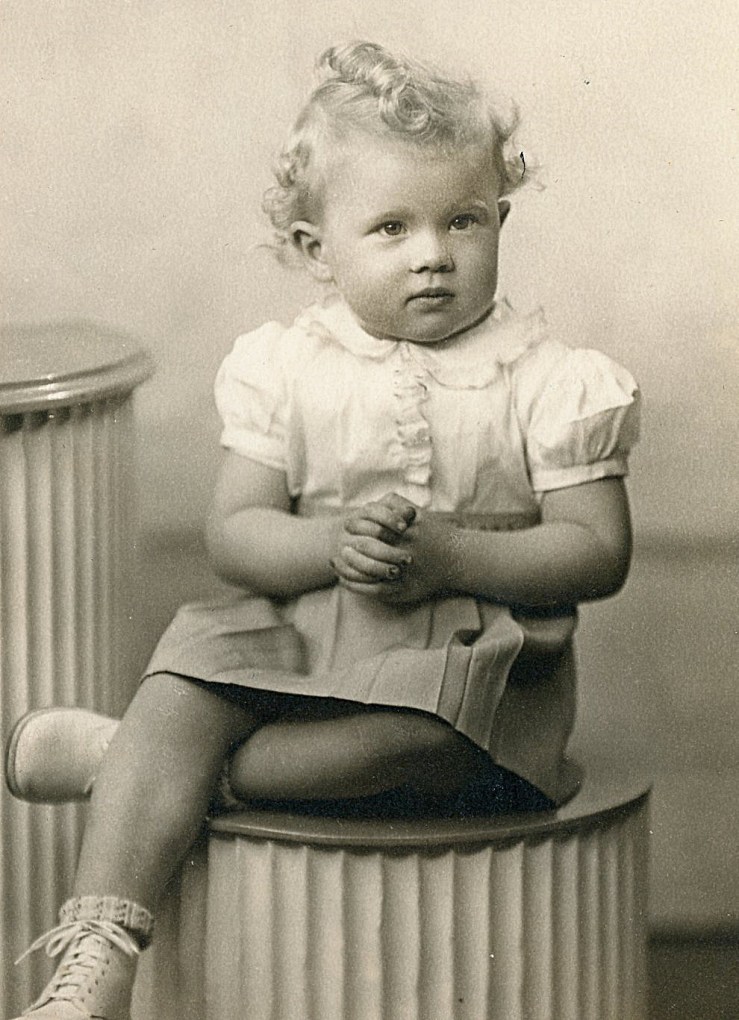 Toddler posing for photo